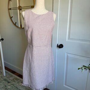 LOFT Tweed Pencil Dress, Pink and Black Size 6